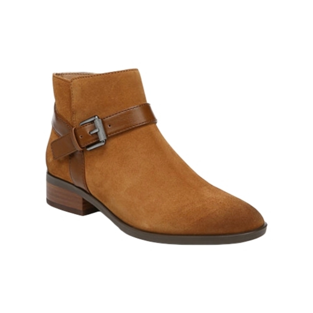 Naturalizer Size 9.5 M Leather Suede Ronan Ankle Women's Boots Brown Confort